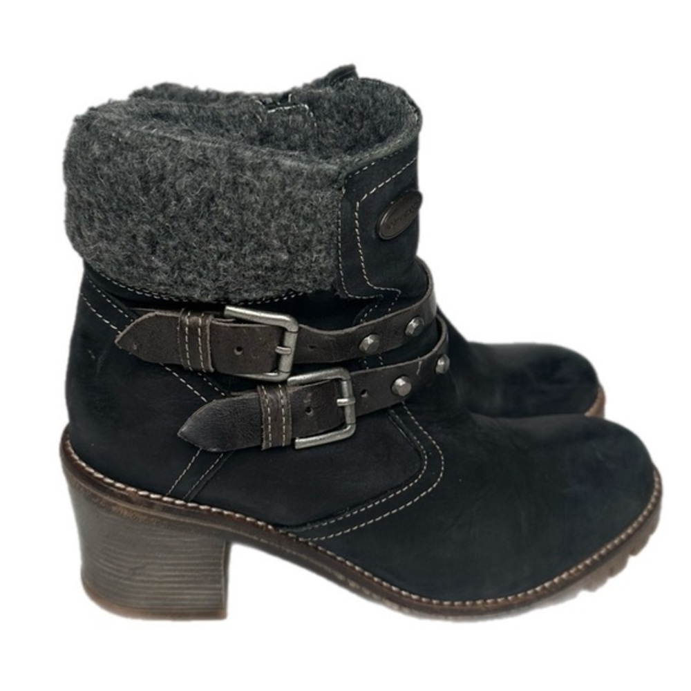 Eric Michael Acquastop Chunky Heel Faux Fur  Booties Size 10 Made in Portugal